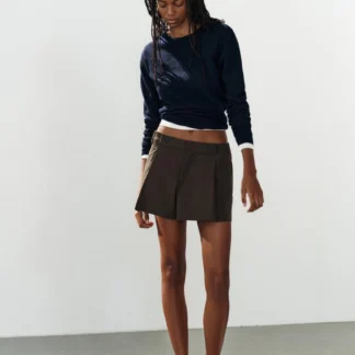 ZARA PLEATED SHORTS WITH BUTTONS