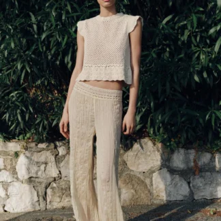 ZARA CUTWORK KNIT TOP