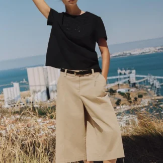 ZARA COTTON EMBROIDERED T-SHIRT