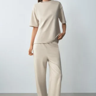 ZARA STRAIGHT-LEG COTTON TROUSERS