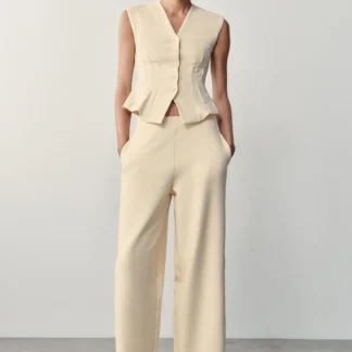 ZARA INTERLOCK BALLOON TROUSERS