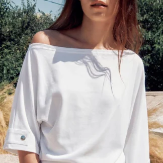 ZARA ASYMMETRIC BUTTON T-SHIRT