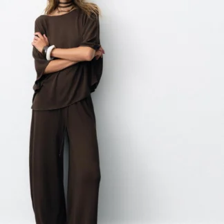 ZARA SHORT SLEEVE RUSTIC TOP
