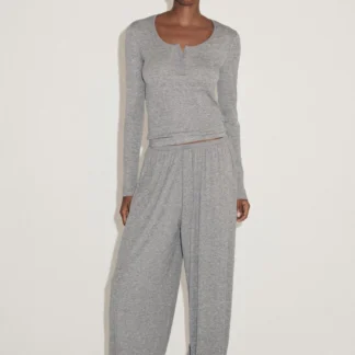 ZARA BUTTONED HENLEY T-SHIRT