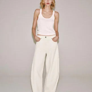 ZARA ZW COLLECTION MID-WAIST BALLOON JEANS