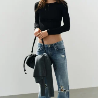 ZARA COTTON LONG SLEEVE T-SHIRT