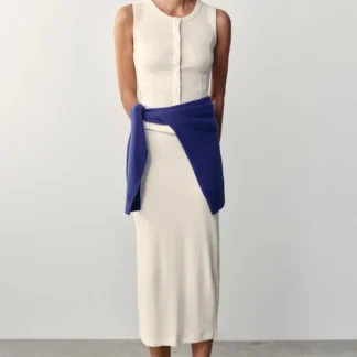 ZARA RIBBED STRAIGHT SKIRT
