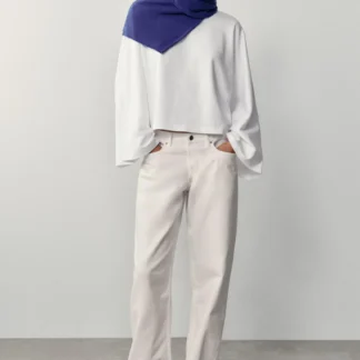 ZARA COTTON WIDE SLEEVE T-SHIRT