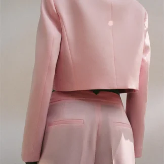 ZARA CROPPED BLAZER WITH SHOULDER PADS