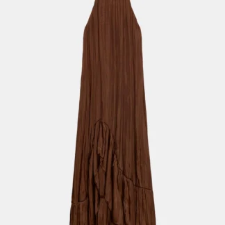 ZARA ASYMMETRIC SATIN MIDI DRESS