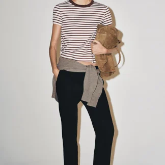 ZARA SHORT SLEEVE STRIPED INTERLOCK T-SHIRT
