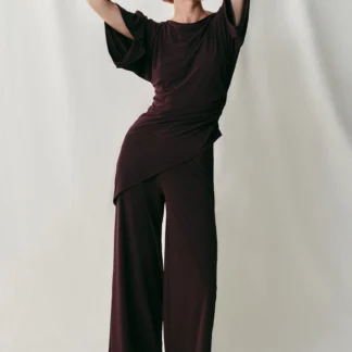 ZARA STRAIGHT-LEG CREPE TROUSERS WITH SLITS