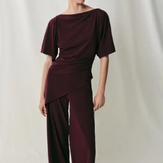 ZARA DRAPED CREPE TOP