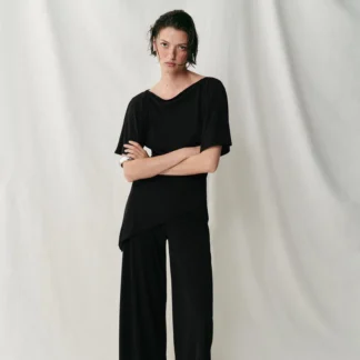 ZARA DRAPED CREPE TOP