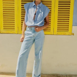 ZARA BALLOON CROPPED SHIRT