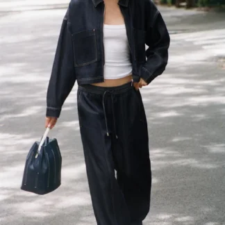 ZARA Z1975 HIGH-WAIST WIDE-LEG JOGGER JEANS
