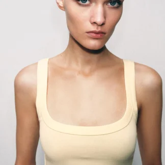 ZARA COTTON SLEEVELESS T-SHIRT