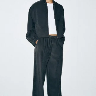 ZARA HOODED BOMBER JACKET