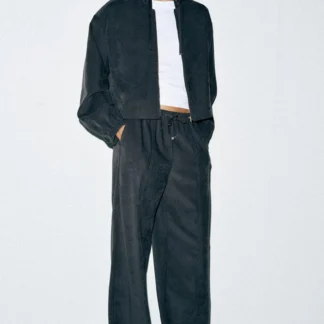 ZARA WIDE-LEG TROUSERS WITH ELASTIC WAIST