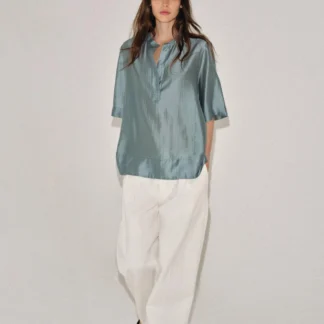 ZARA ZW COLLECTION FLOWING SHORT SLEEVE BLOUSE