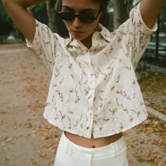 ZARA BEADED EMBROIDERED SHIRT