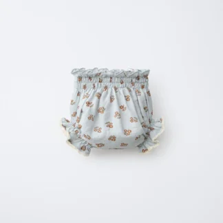 ZARA FLORAL PRINT LACE-TRIM BRIEFS