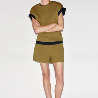 ZARA INTERLOCK SHORT SLEEVE T-SHIRT