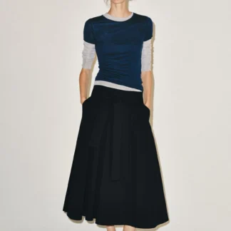 ZARA ZW COLLECTION MIDI BELTED SKIRT