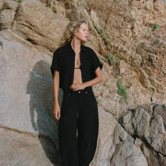 ZARA FLOWING BALLOON TROUSERS WITH CUFFS