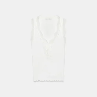 ZARA LACE RIB T-SHIRT