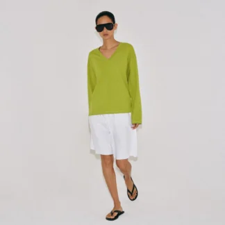 ZARA COTTON V-NECK T-SHIRT