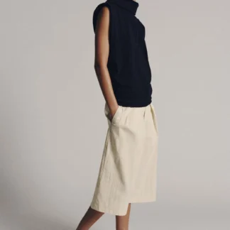 ZARA HIGH NECK TOP WITH SHOULDER PADS
