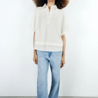 ZARA CONTRAST COTTON T-SHIRT