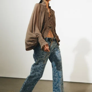ZARA ZW COLLECTION RUCHED BLOUSE