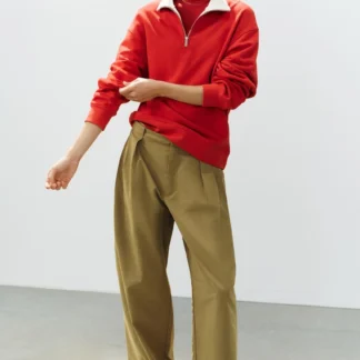 ZARA PLEATED WIDE-LEG TROUSERS