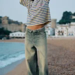 ZARA OVERSIZE STRIPED TEXT T-SHIRT