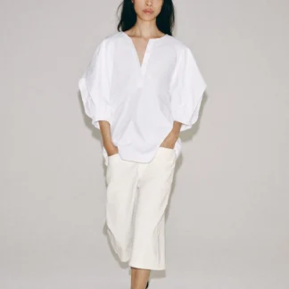 ZARA ZW COLLECTION PLEATED SLEEVE SHIRT
