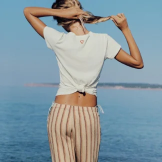 ZARA STRIPED FLOWING TROUSERS