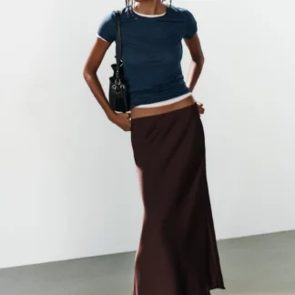 ZARA SATIN MIDI SKIRT