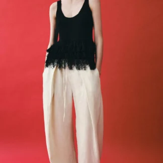 ZARA FRINGED KNIT TOP