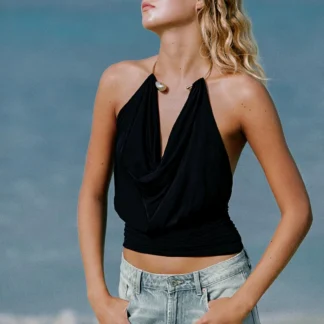 ZARA POLYAMIDE CHOKER TOP