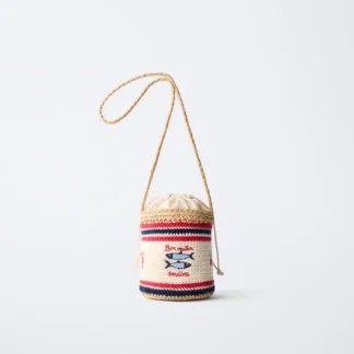 ZARA CROCHET FISH CROSSBODY BAG