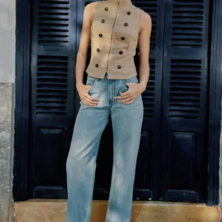 ZARA SLEEVELESS BUTTON SHIRT