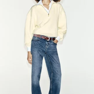 ZARA METAL ZIP SWEATSHIRT
