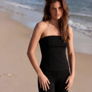 ZARA STRETCH BANDEAU TOP WITH VENTS