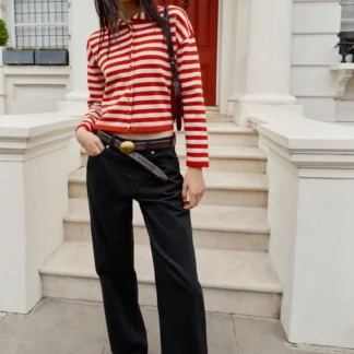ZARA STRIPED KNIT CARDIGAN
