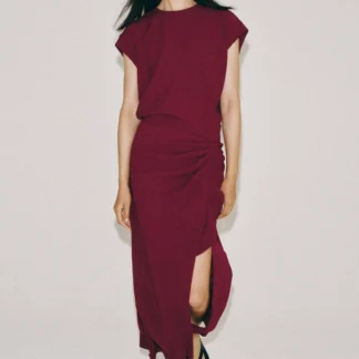 ZARA ZW COLLECTION MIDI RUFFLE DRESS