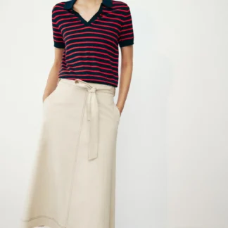 ZARA STRIPED SHORT SLEEVE KNIT POLO SHIRT