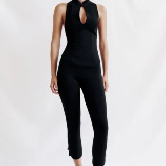 ZARA HALTER NECK TOP WITH FROG FASTENING