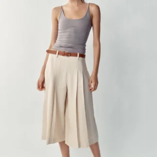 ZARA LONG BERMUDA SHORTS WITH BELT